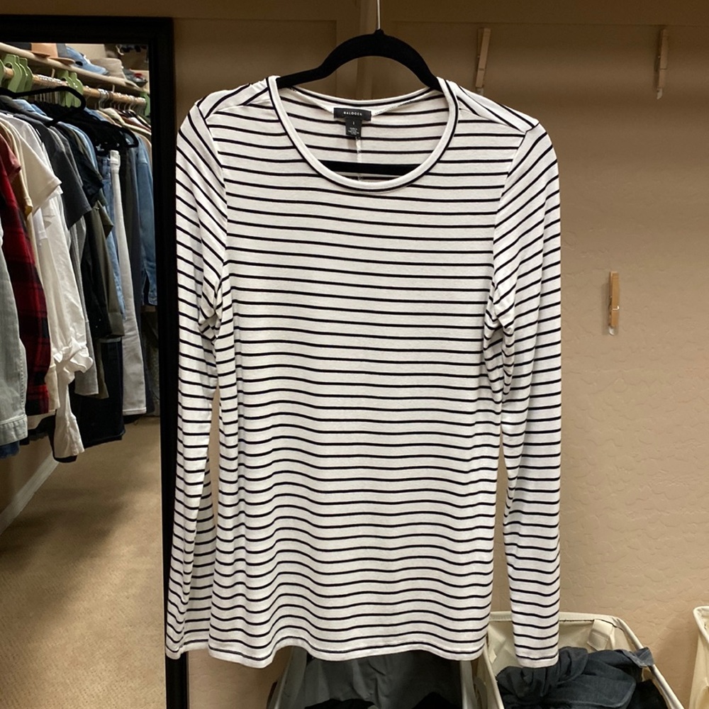 Halogen long sleeve tee striped